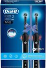 Oral-B 2900 Pro 2 Black Edition Rechargeable Electric Toothbrush Dual Pack