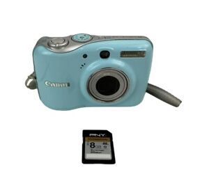 Canon PowerShot E1 10.0 MP Digital Camera Light Blue With 8GB SD Card Tested
