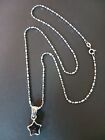 14k White Gold Necklace with Star Pendant 18 in. Long preowned