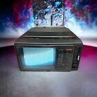 🔥Emerson Vintage Portable Color TV With AM/FM Radio1988 Emerson PC6 5.5 WORKS