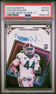 2022 Panini Elements Travon Walker Future Signs Auto 1/1 RC - PSA 8 One of One