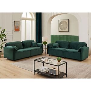 New ListingLuxury Modern Style Sofa Set 2 Seater Living Room Sofa Set Couch LoveSeat