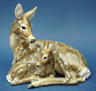 Eduard Klablena Ceramic sculpture Maternity deer 1900 Wiener Werkstatte Keramos