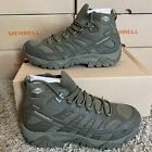 Merrell Men's Moab Velocity Mid Olive Green Size 9 Waterproof Tactical Boots New