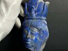 RARE Lapis Lazuli ANTIQUE of HEAD of HATHOR the cow Goddess of Love and women