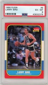 1986 Fleer Basketball #9 Larry Bird PSA 6