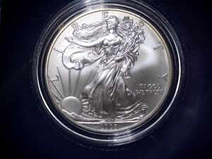 2008 W Burnished Silver Eagle in Original Mint Packaging with COA