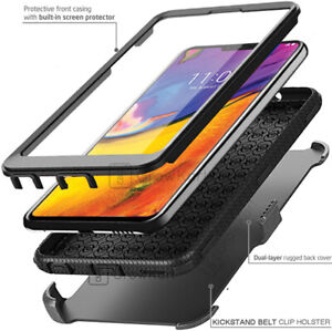 SHOCKPROOF TANK Phone Case Cover Clip Holster Stand + BUILT-IN SCREEN PROTECTOR