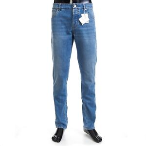 BRUNELLO CUCINELLI 795$ Slim-fit Five-pocket Jeans Trousers - Light Blue Denim