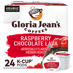 Gloria Jean's Raspberry Chocolate Lava Coffee, Keurig K-Cup Pod, 24 Count