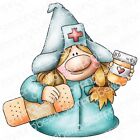 GNOME NURSE-Stamping Bella Cling Mount Rubber Stamp Craft-Get Well-Cardmaking