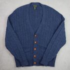 Vintage Neil Martin 100% Wool Knit Cardigan Sweater Button Up Men's Size Large