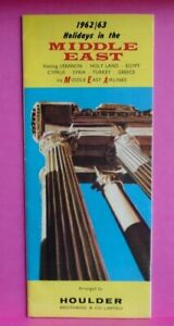 vintage Travel to the Middle East holiday brochure 1962 Lebanon Holy Land Egypt