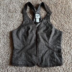 Brown Houndstooth Vest M Women's 579 Fairycore Y2k Academia Whimsical Gothic
