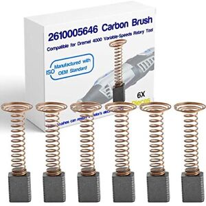 6 PCS Carbon Brushes Repairing Part Compatible with for Dremel 4000 Motor Bru...