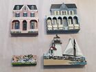 Vintage Shelia's Collectible Houses, Lot of 3, Nantucket & Cape May, Fine Cond.