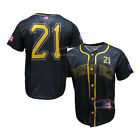 New Roberto Clemente #21 Team Puerto Rico Baseball Jersey Black Custom Any Name
