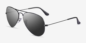 Ray-Ban Aviator RB3025 Classic Black Frame, Black Lenses Sunglasses
