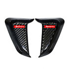 2x Black Carbon Fiber ABS Car Side Fender Vent Air Wing Cover Trim Accessories (For: 2020 Honda Civic Sport)