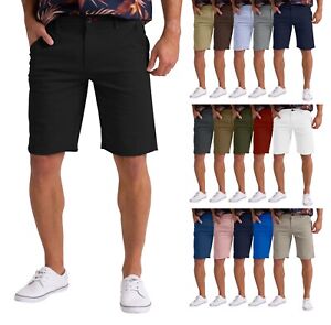Mens Stretch Chino Casual Slim Fit Golf Summer Beach Comfort Shorts Half Pants