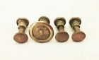 Vtg antique Keen Kutter hand saw handle brass medallion w/ screws nut hardware
