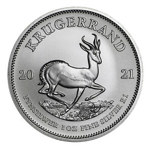 2021 South Africa 1 oz .999 Silver Krugerrand SA 1 Rand BU