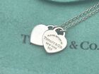 TIFFANY & CO. Necklace Double Heart Mini Pendant Sterling Silver 16 in” H9