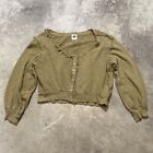 We The Free Free People Shirt XS Golden Road Curly Willow Oversized Cardigan