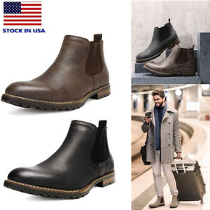 Men's Chelsea Boots Casual Slip-On Classic Dress Comfortable Ankle Boots