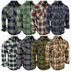Plaid Flannel Shirt Snap Up Western Style Mens Flap Chest Pockets New Colors b
