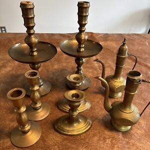 Vintage Made in India Brass items assortment/Lot of 8