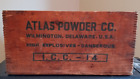 Vintage Atlas Powder Co. Dynamite Advertising Wooden Crate Box Authentic