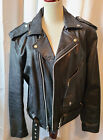 Wilsons Vtg Leather Thinsulate Black Size M Womens Motorcycle Belted
