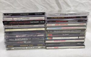22 CD Lot 70s-2000s Rock Metal Slipknot Van Halen FFDP Aerosmith Boston & More