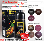 Hair Dye Shampoo Instant 3 in 1 +100% Grey Coverage - Herbal Ingredients