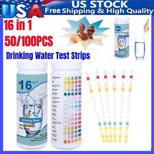 Drinking Water Test Kit Strips, 100 cnt. 16 in 1 Home Water Quality Test for Tap