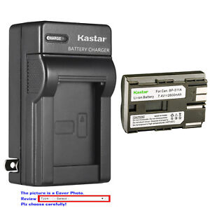 Kastar Battery Wall Charger for Canon BP511 BP511A Canon ZR50 ZR50MC ZR60 ZR85MC