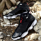 Nike Air Jordan 6 Rings Shoes Black Fire Red White FZ4178-010 Men's Sizes NEW