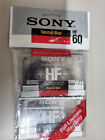 Sony HF Type I Normal Bias Recording Blank Cassette Tapes 60 min (2 Pack) NEW