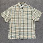 Vertx Shirt Mens Large Yellow Short Sleeve Plaid Vented Concealed Carry Tactical