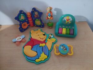 Vintage Lot of 6 Disney Winnie The Pooh Tigger Developmental Infant Toys Puzzle