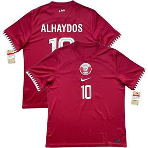 2022/23 Qatar Home Jersey #10 ALHAYDOS Large Nike World Cup Soccer Arab NEW
