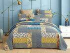 DaDa Bedding Honey Cove Cottage Floral Paisley Cotton Patchwork Bedspread Set