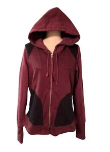 Prairie Underground Jacket Organic Cotton Hooded Front Zip Pockets Purple Sz  XL
