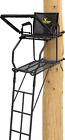 New Ladder Tree Stand 22 ft 1 Person Seat Big Game Hunting Tall Steel w/ Harness