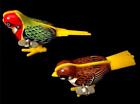 MIKUNI WIND-UP HOPPING PECKING 2 TIN BIRDS VINTAGE 1950s JAPAN ONE WORKS GREAT