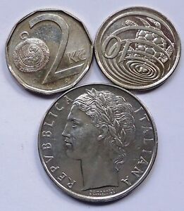 WORLD COINS  LOT OF 3, SEE PICS 0.99 CENTS AUCTION & FREE SHIPPING  (# 62)