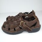 MENS DUNHAM RUGGARDS BROWN LEATHER SANDLES SIZE 10 4E S4210BR