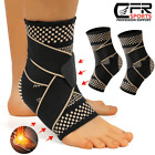Copper Ankle Brace Support Compression Sleeve Plantar Fasciitis Foot Wrap Relief