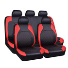 Full Set Front Rear Car Seat Covers Leather Pad Mat Auto Chair Cushion Protector